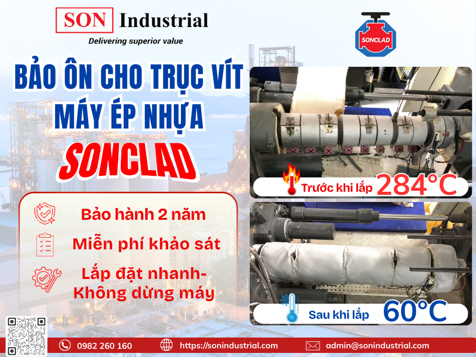 Lợi Ích Khi Bọc Túi Bảo Ôn Cho Trục Vít Máy Ép Nhựa - SONCLAD