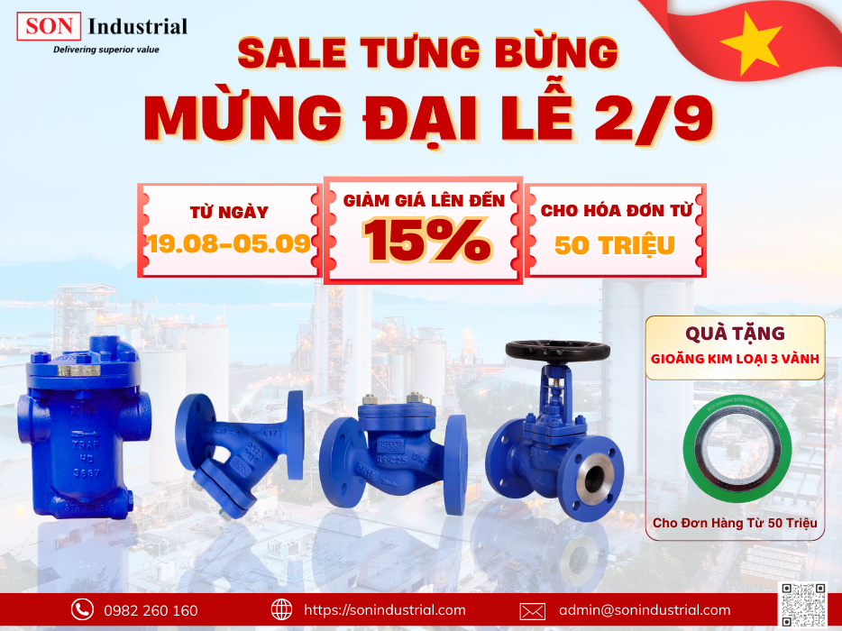 SON Industrial Tri Ân Quốc Khánh 2/9 – Đại Tiệc Sale Giảm 15% Khi Mua Van
