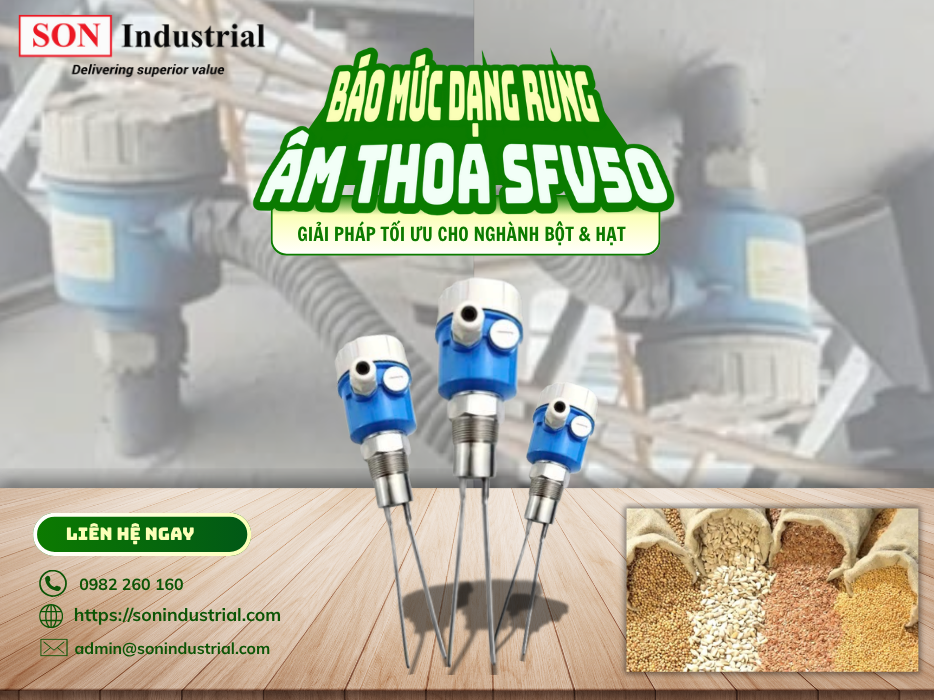 Thiết Bị Báo Mức Dạng Rung SFV50 - Giải Pháp Tối Ưu Từ SON Industrial Cho Ngành Bột & Hạt