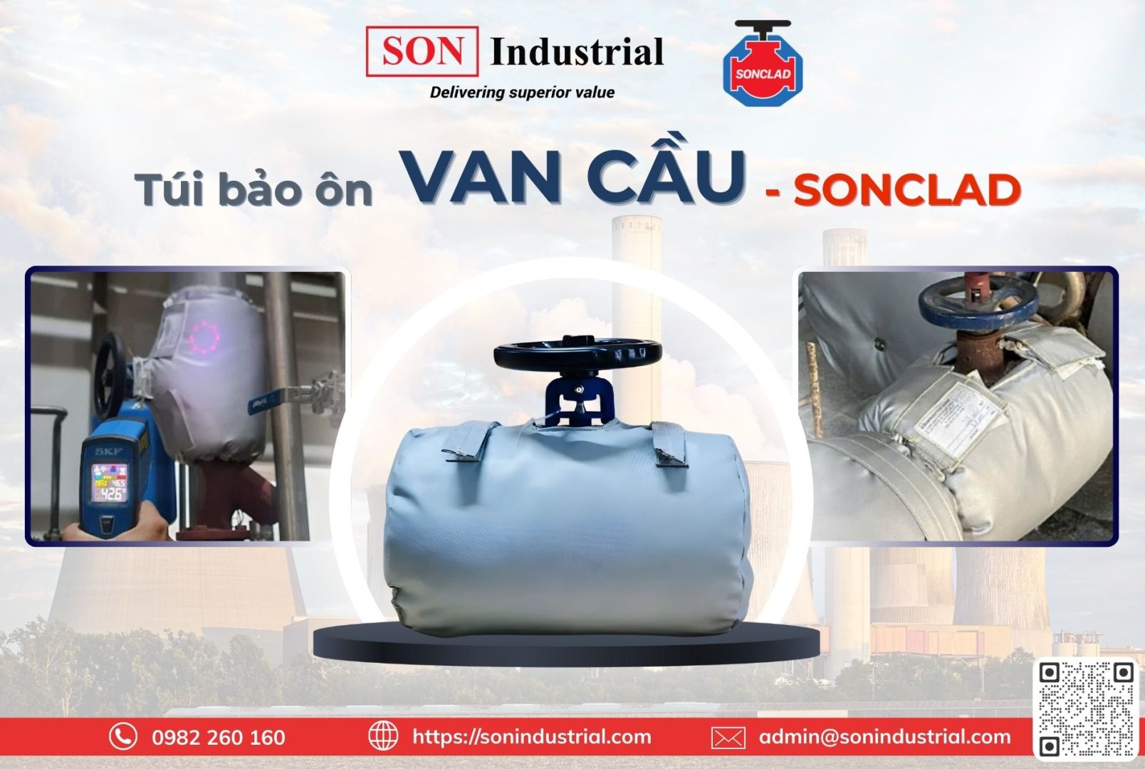 túi bảo ôn cho van cầu
