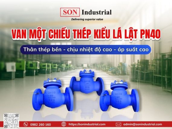 van 1 chiều lá lật son industrial
