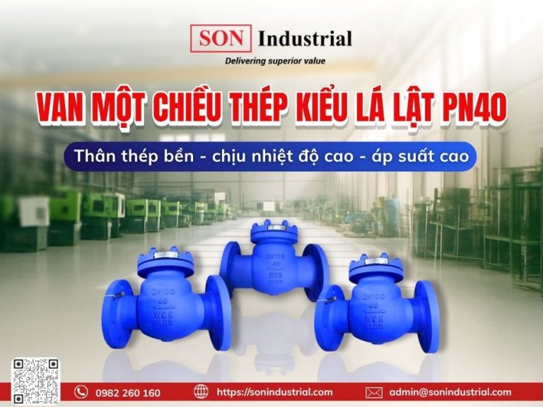 van 1 chiều lá lật son industrial