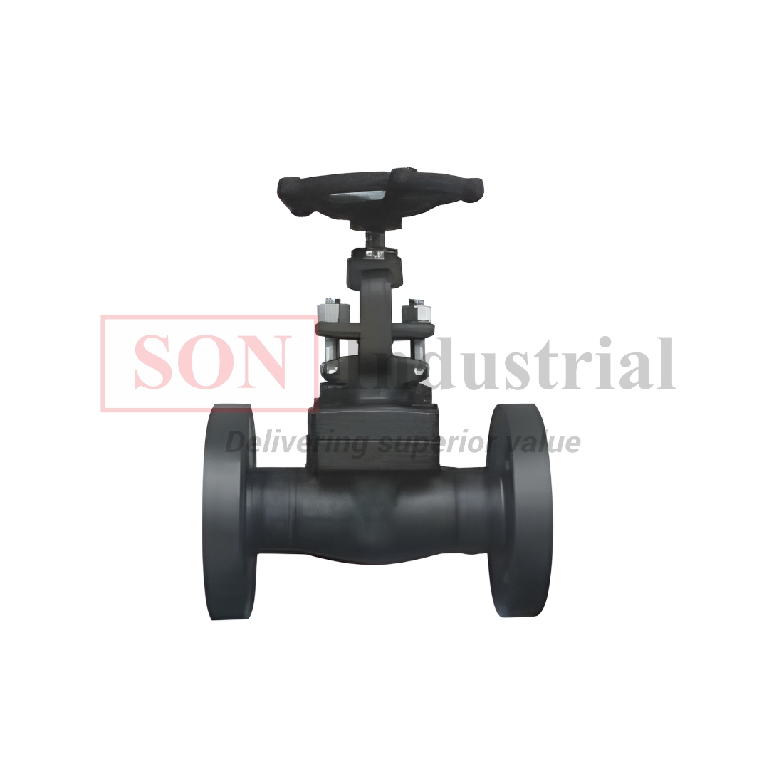 van cầu thép đen nối bích