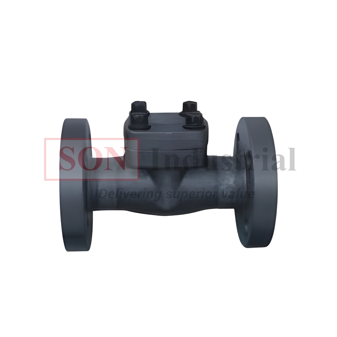 van một chiều đĩa nâng thép đen nối bích