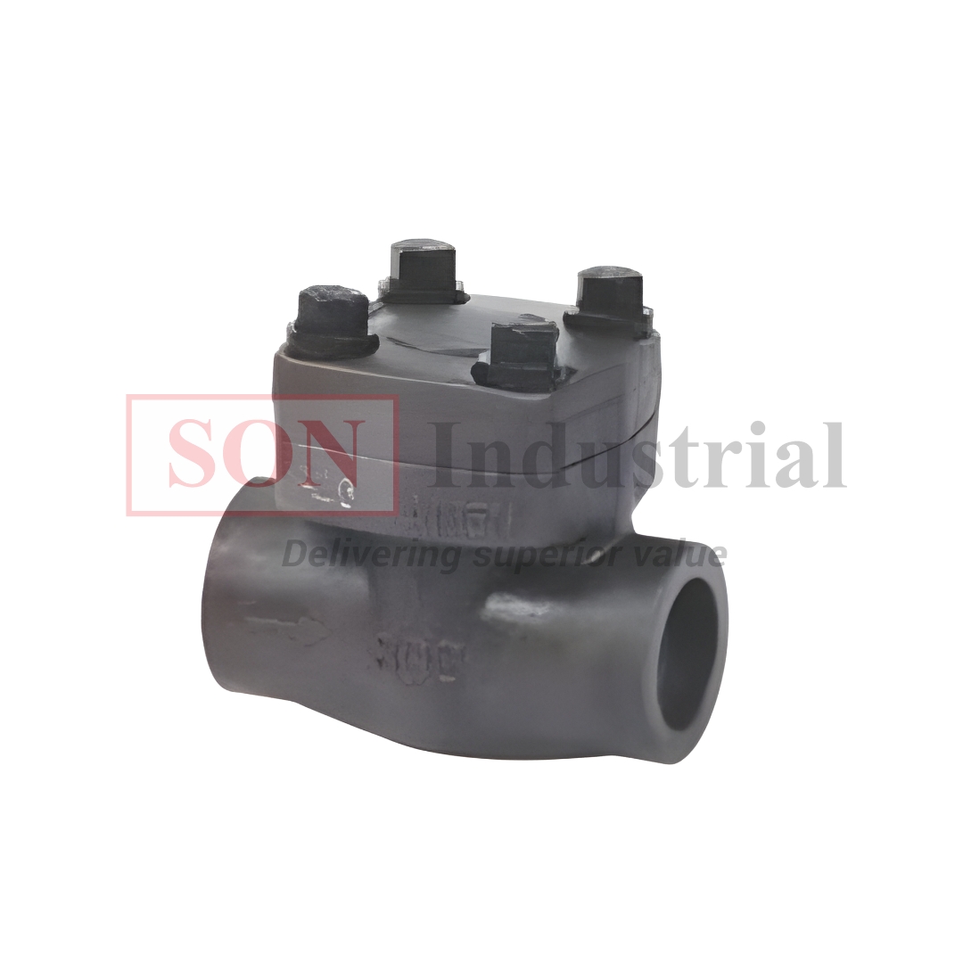 van một chiều đĩa nâng thép đen nối ren