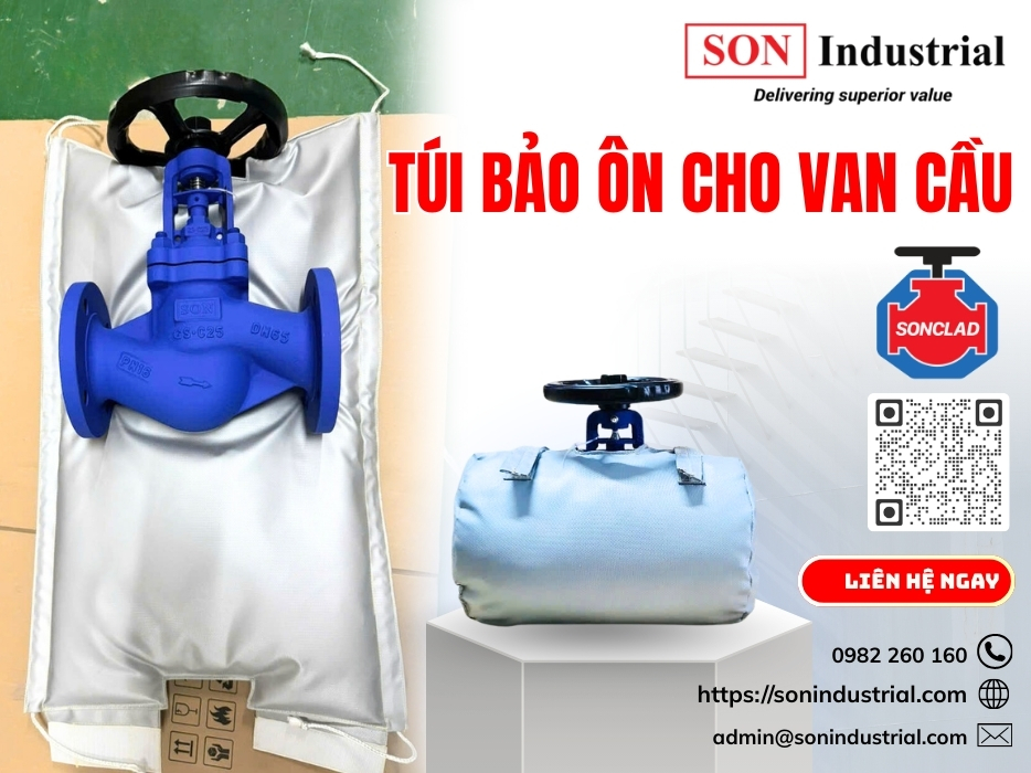túi bảo ôn cho van cầu