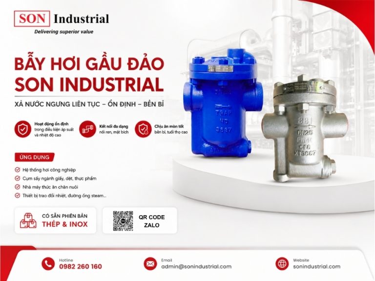 bẫy hơi gầu đảo