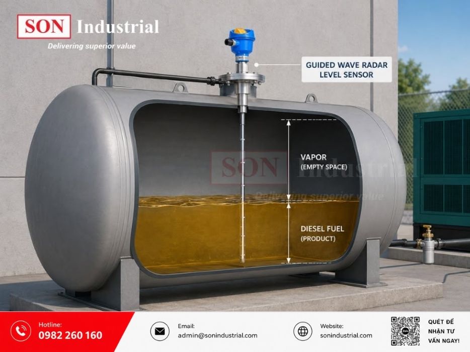 đo mức bồn dầu