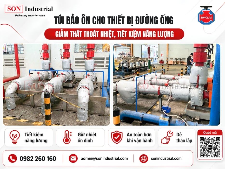 túi bảo ôn van và thiết bị đường ống