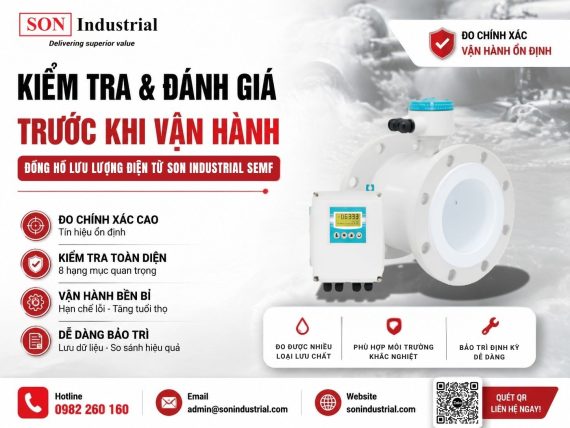 kiểm tra và đánh giá trước khi vận hành đồng hồ lưu lượng điện từ semf